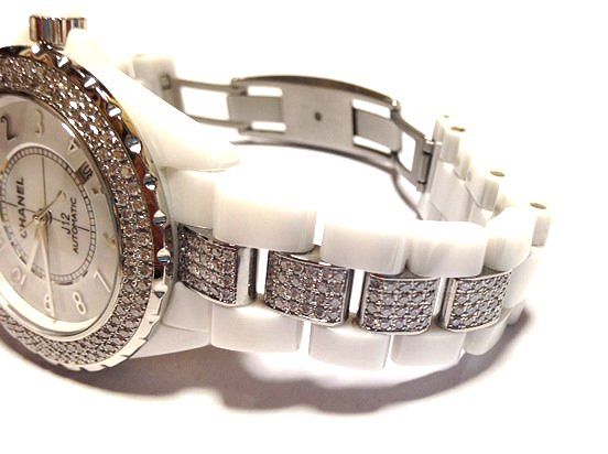 CHANEL Chanel j12 42mm bezel belt after diamond processing does chronograph custom 1mm H1009pave bezel 9PH2544 H0683 0950 38