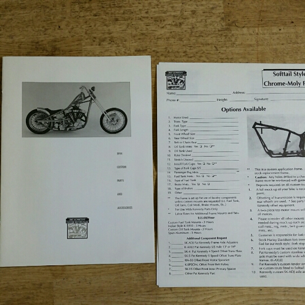 1994 PAT KENNEDYS CUSTOM MOTORCYCLES カタログ_画像1
