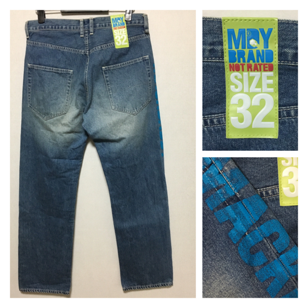 MACKDADDY Mack Daddy USED обработка Denim джинсы w32 прекрасный товар управление A753
