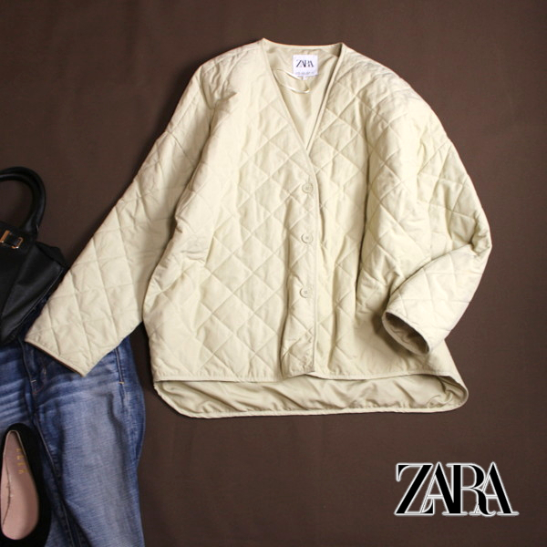 ヤフオク! - 美品 ZARA ザラ □キルティングジャケットコート オー...