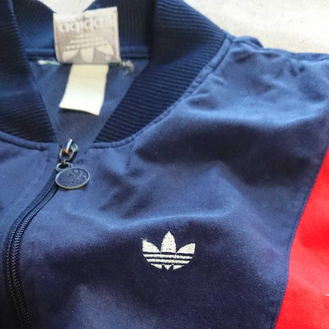 【used】80s adidas ATP ベロア素材トラックトップ 〈L位〉エドバーグ/ヴィンテージ/トレフォイル/全米オープン/ジャージ/ジャケット