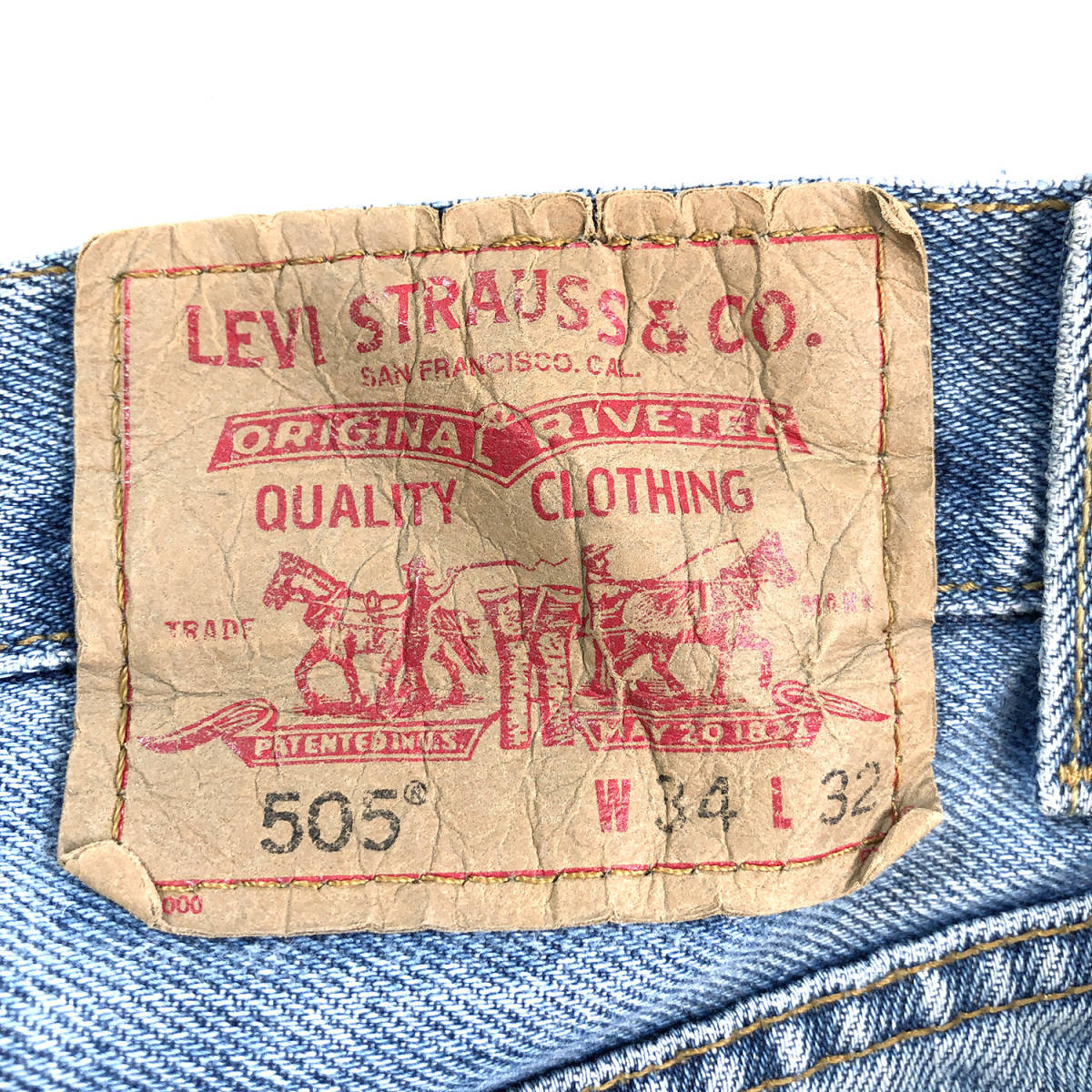 USA古着 リーバイス 505 レギュラーフィット ストレート ジーンズ デニムパンツ ジーパン LEVIS W34 L32 古着_画像7