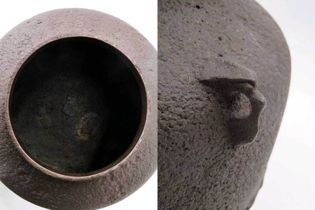 ≪茶道具≫ 釜師 【二代 畠春斎 (畠重男)】 『阿弥陀堂 釜』 桐 ≪茶道具≫ 釜師 【二代 畠春斎 (畠重男)】 『阿弥陀堂 釜』 桐