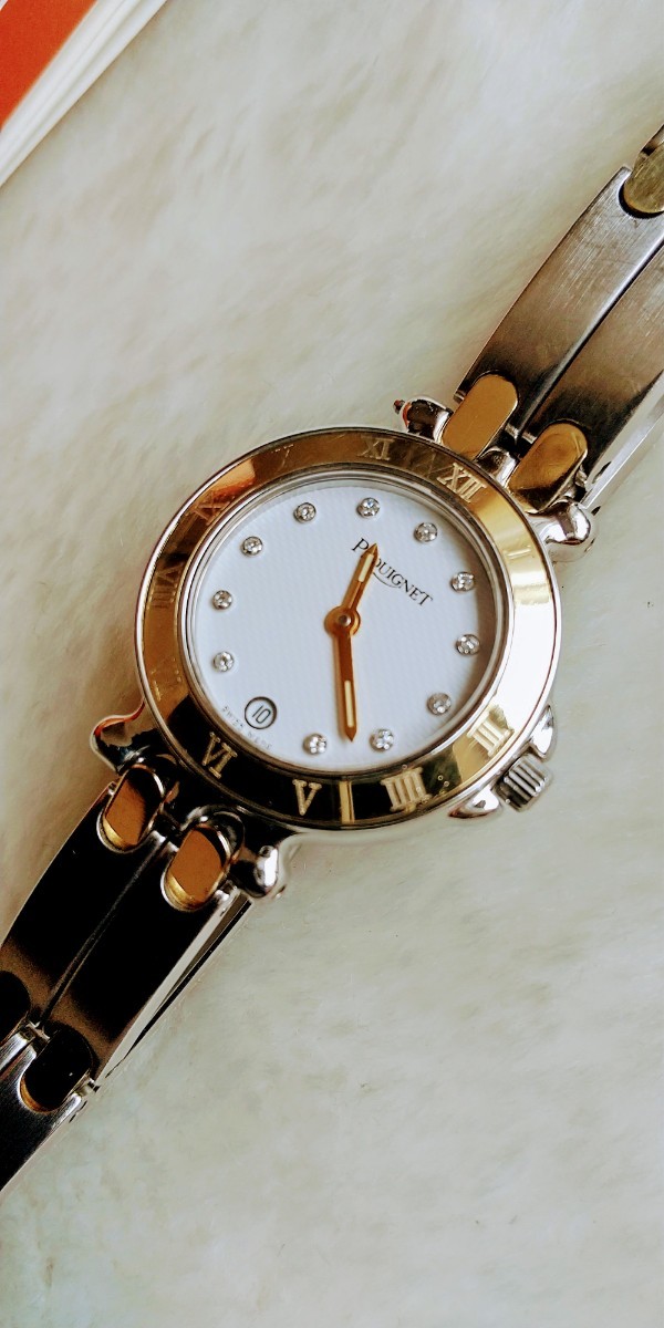 ペキネ腕時計 モーリア 美品 11Pダイヤモンド 18KT レディース ペキネ腕時計 モーリア 美品 11Pダイヤモンド 18KT レディース