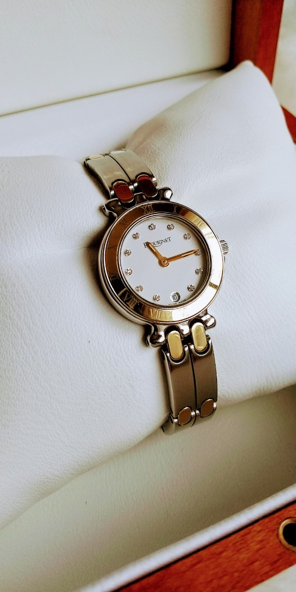 ペキネ腕時計 モーリア 美品 11Pダイヤモンド 18KT レディース ペキネ腕時計 モーリア 美品 11Pダイヤモンド 18KT レディース