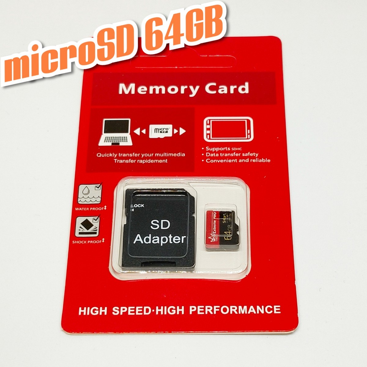 マイクロSDカード 64GB 1枚 class10 UHS-I対応 microSD EXTREME PRO