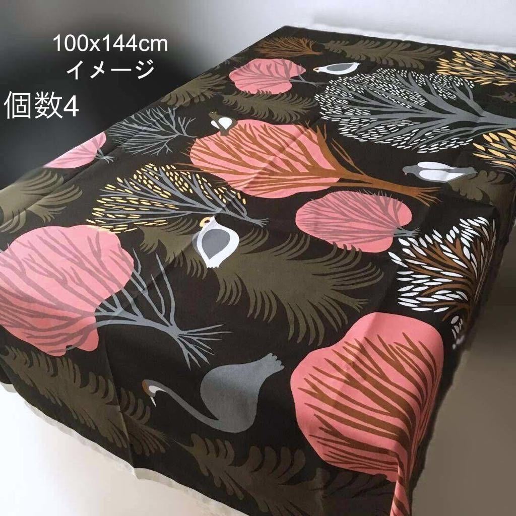 新品●marimekko 50㎝×72cm コルピkorpi コットン生地　鳩 鳥 森　マリメッコ　リピート_画像7