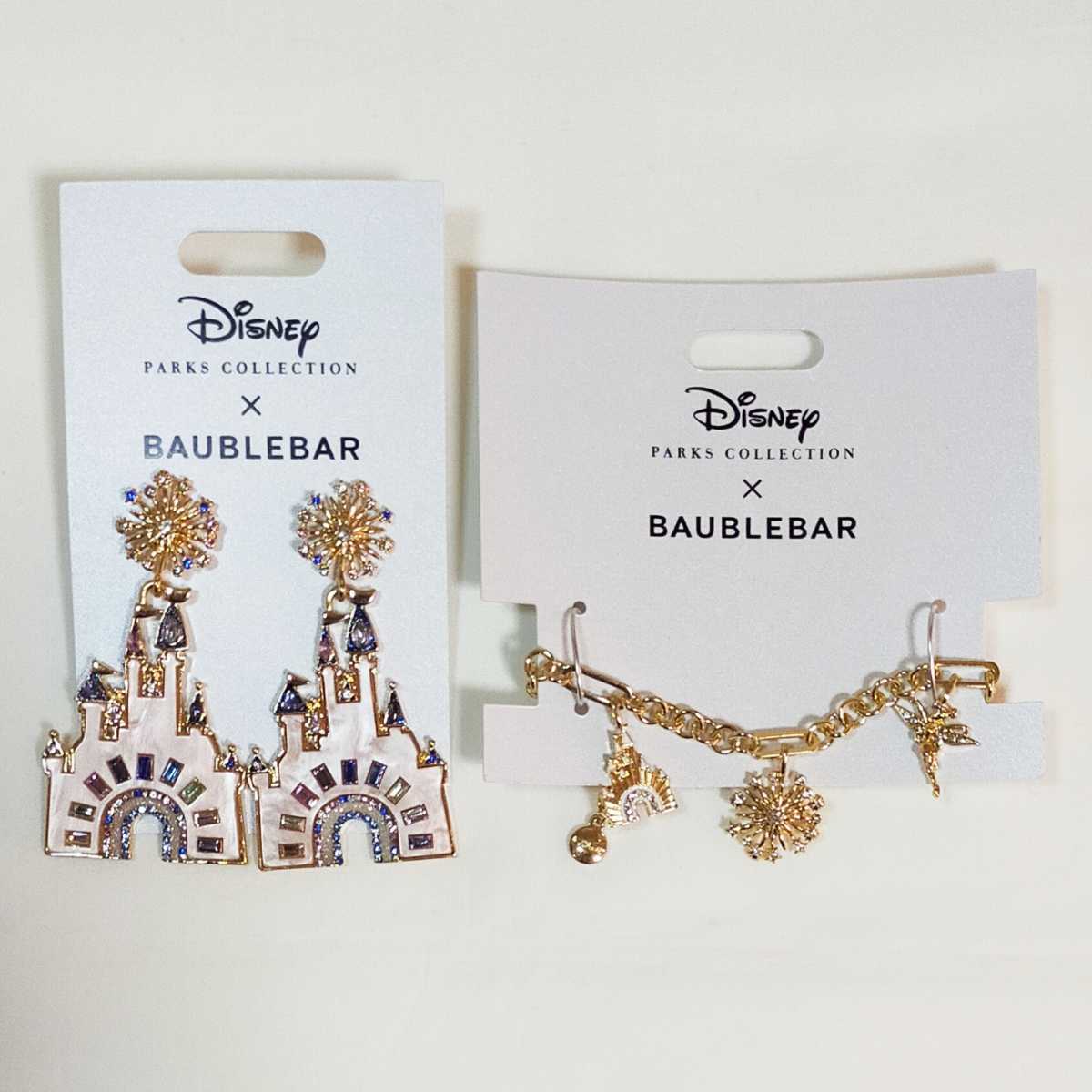 正規激安 海外 ミニー ミッキー ディズニー シンデレラ城 Disneybaublebar ブレスレット ピアス ディズニー Wdw50周年 限定 新品 イヤリング セット ピアス Reachahand Org