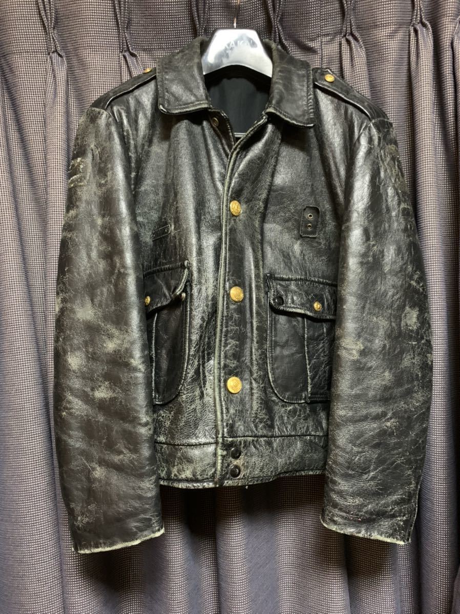 KALE UNIFORMS ポリスマン ジャケット レザー 70s | www.plazagardens.com
