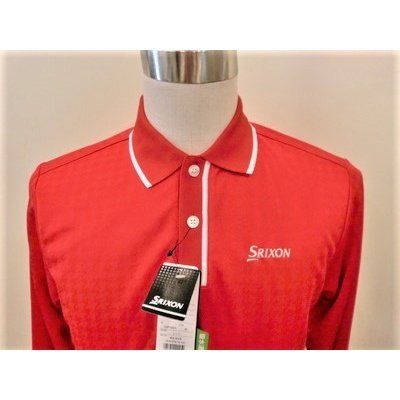  Dunlop Srixon SRIXON Golf мужской одежда UV/DRY/. вода скорость ./ УФ фильтр 50%OFF красный (M размер )SXP2429