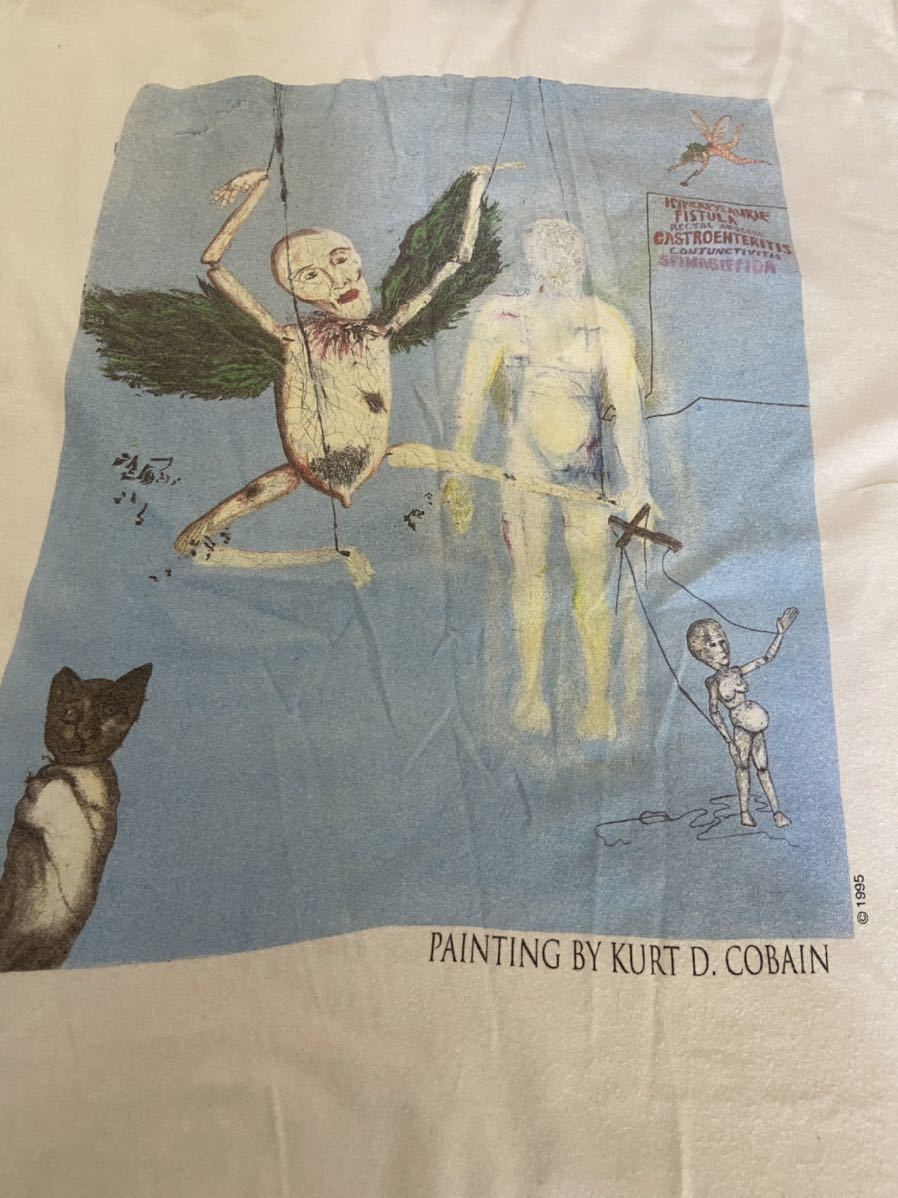 rare 90's NIRVANA Kurt Cobain.. Vintage T-shirt original niruva-na Cart ko bar nJerry Lorenzo