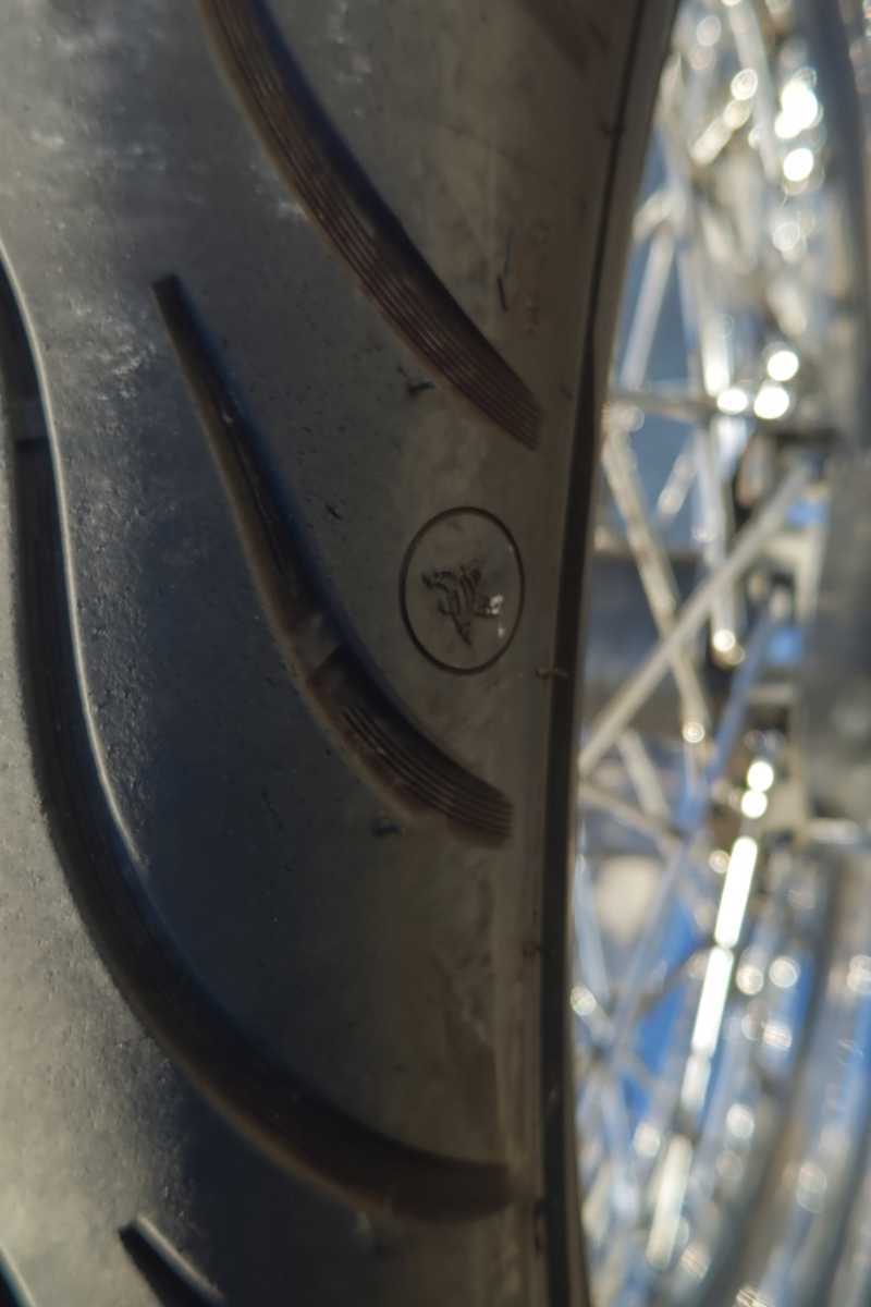  Softail FLSTC2005 Classic worn te-ji removed front wheel Michelin commander 3 mountain equipped brake disk wheel cover 