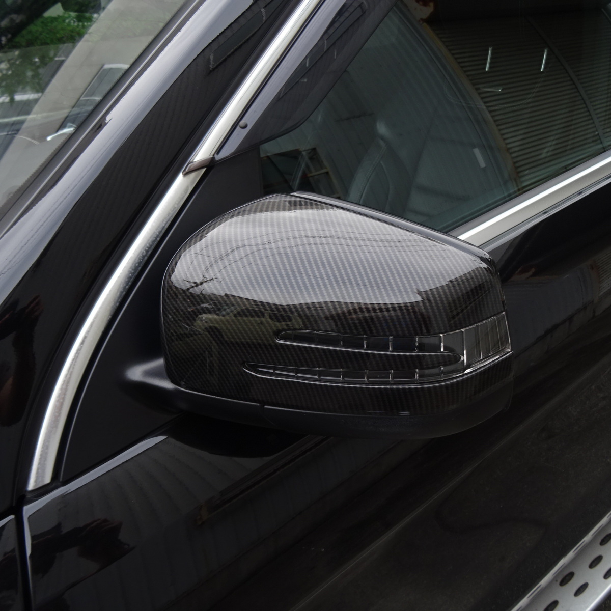  sport opening fully! carbon look door mirror cover X166 GL550 GL63 GLS350d GLS550 GLS63 4 matic 4 matic sport garnish 