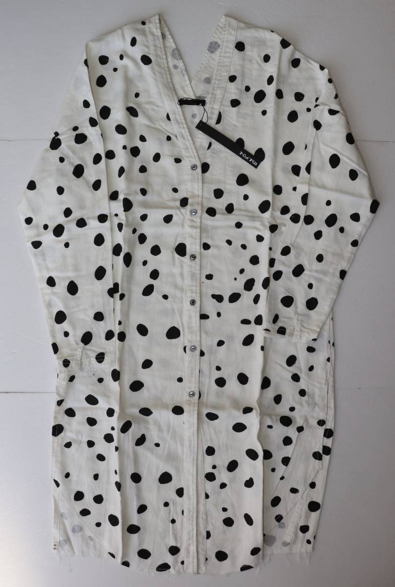 定価19000 新品 本物 KMRii Polka Dot Kimono Shirt シャツ 1902-SH10B W/1 ケムリ 5072