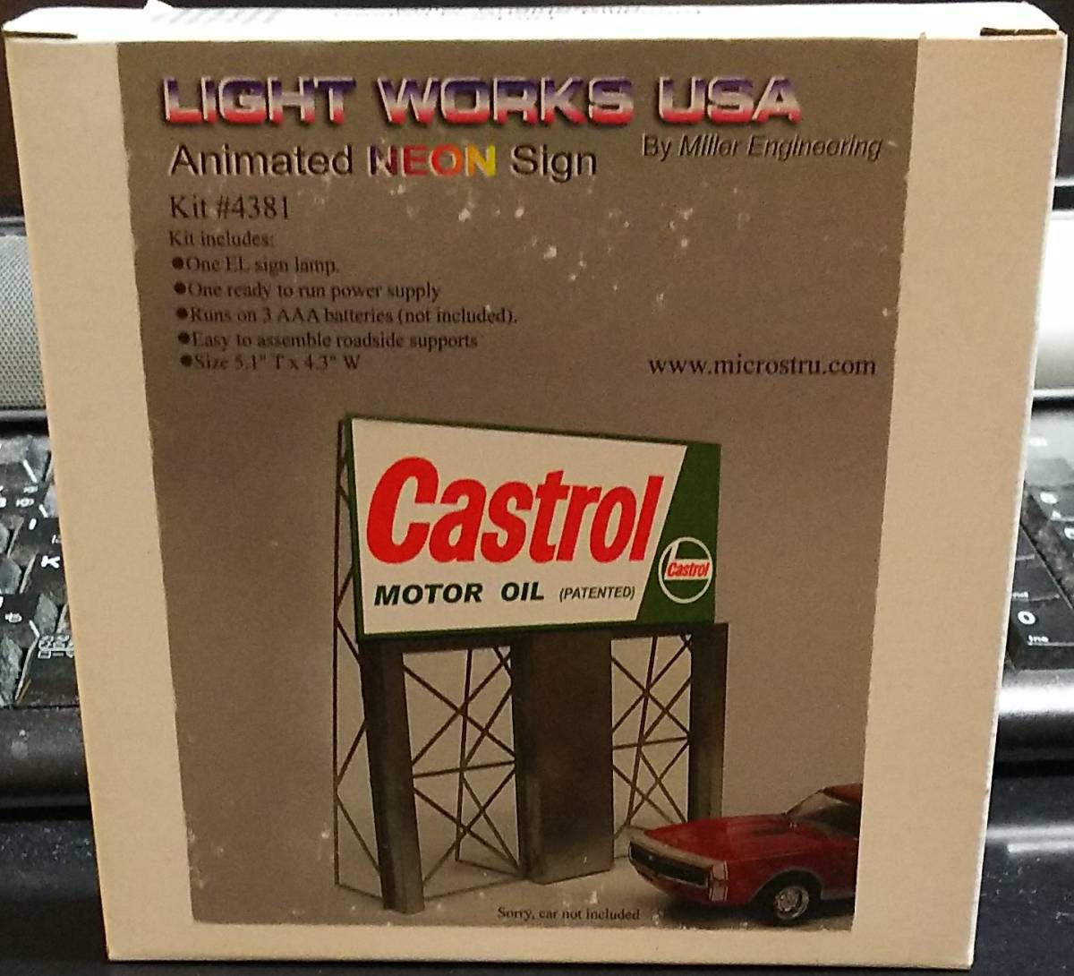 【新品・未開封】イルミネーションサイン　Castrol　HO/O向け_画像1