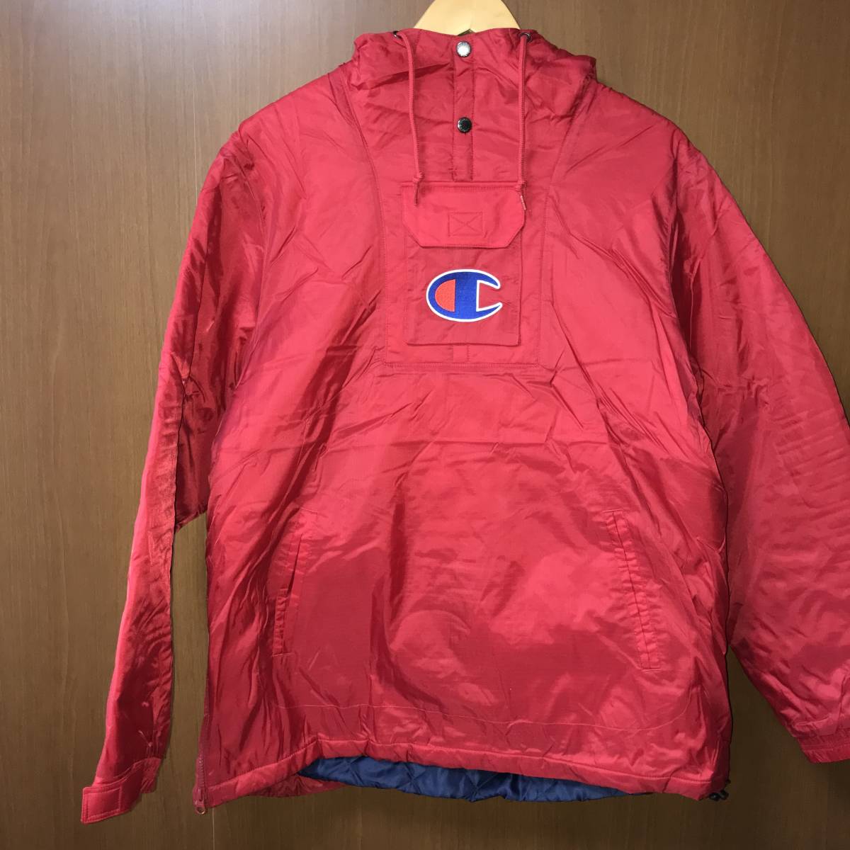 size L 美品　 SUPREME シュプリーム Champion Pullover Parka チャンピオン プルオーバー パーカー 中綿 ジャケット レッド　赤