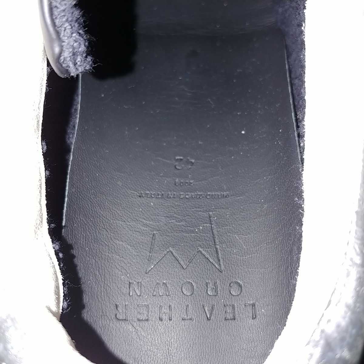 leather crown レザークラウン 2トーン レザースニーカー size 42 実寸