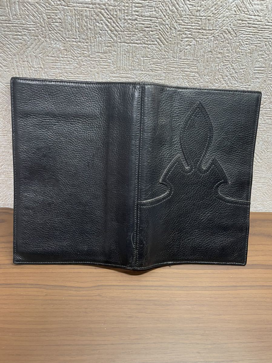美品 厚レザーシボ 確実正規品クロムハーツ 手帳 Chrome Hearts クロム
