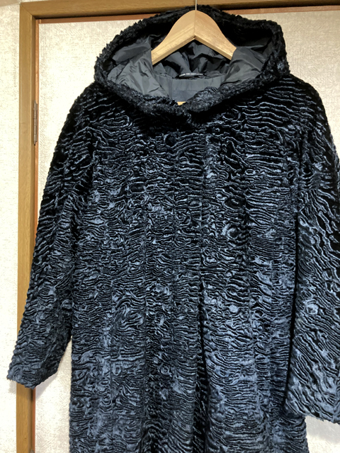 S Max Mara/マックスマーラアストラカン調コート www