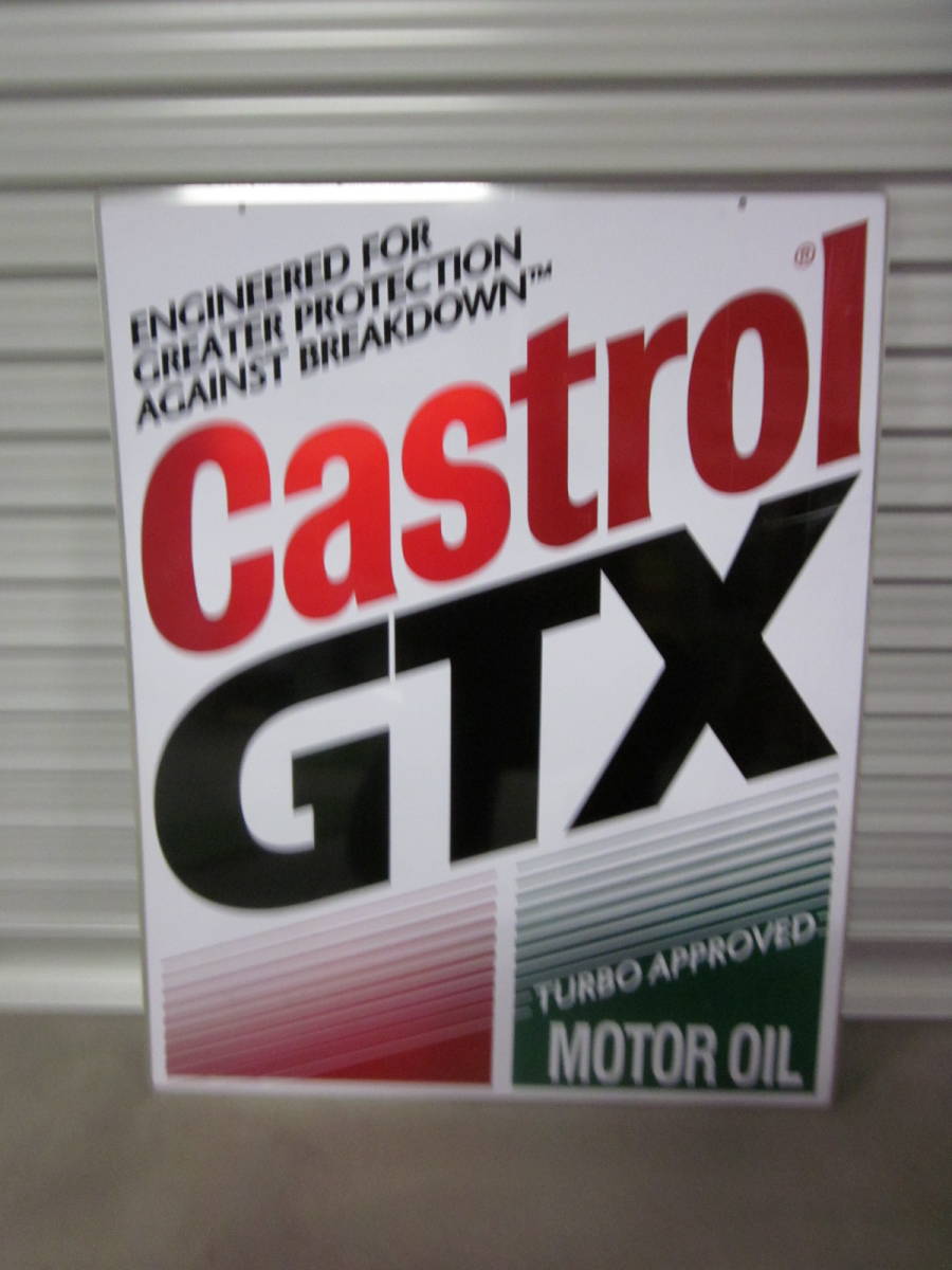 特大Castrol GTX カストロール両面看板 MOTOR OIL オイル 世田谷 特大Castrol GTX カストロール両面看板 MOTOR OIL オイル 世田谷