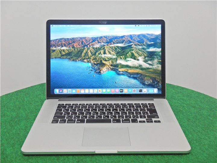 充放電8回/2013年式/カメラ内蔵/新品SSD500GB 中古 15.6型 ノートPC　i7 4750HQ 8GB　　 MacBookPro　A1398 Big Sur 11.2.2動作品 即使用