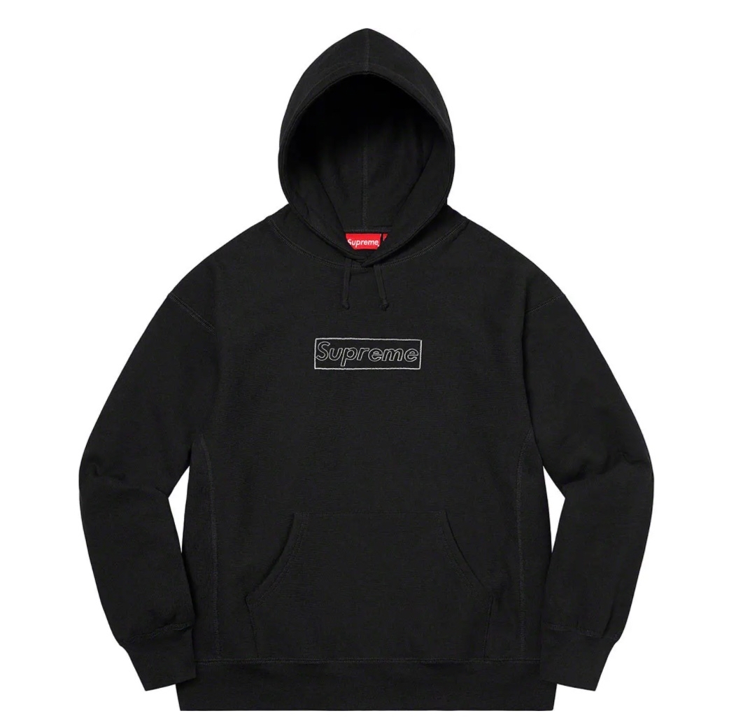 Black M 】 Kaws Chalk Logo Hooded Sweatshirt カウズ | sweatreno.com