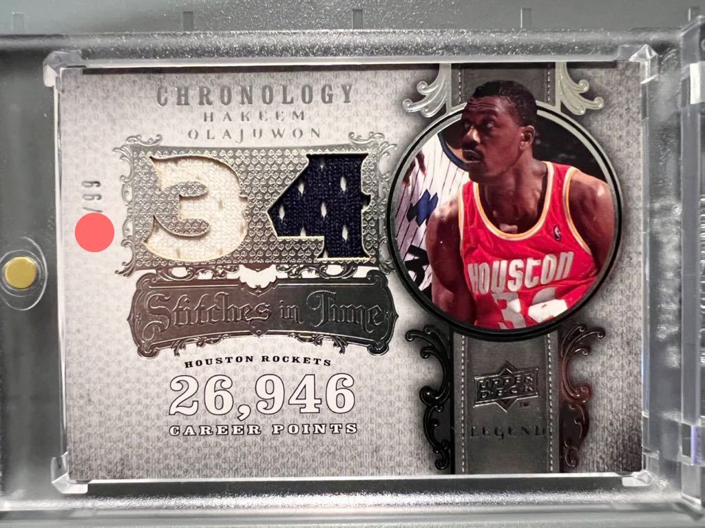 激レア/99 Jersey 07 Upper Deck Chronology Hakeem Olajuwon アキーム オラジュワン NBA ロケッツ ユニフォーム Panini 優勝 Rockets MVP_画像1