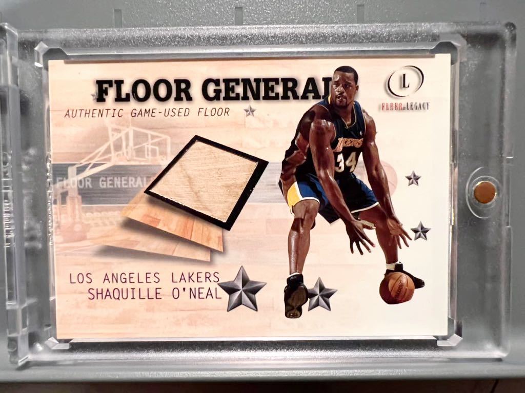 SSP 00-01 Fleer NBA 実使用 Floor Shaquille O’Neal Shaq シャキール・オニール ユニフォーム Panini バスケ Lakers レイカーズ シャック