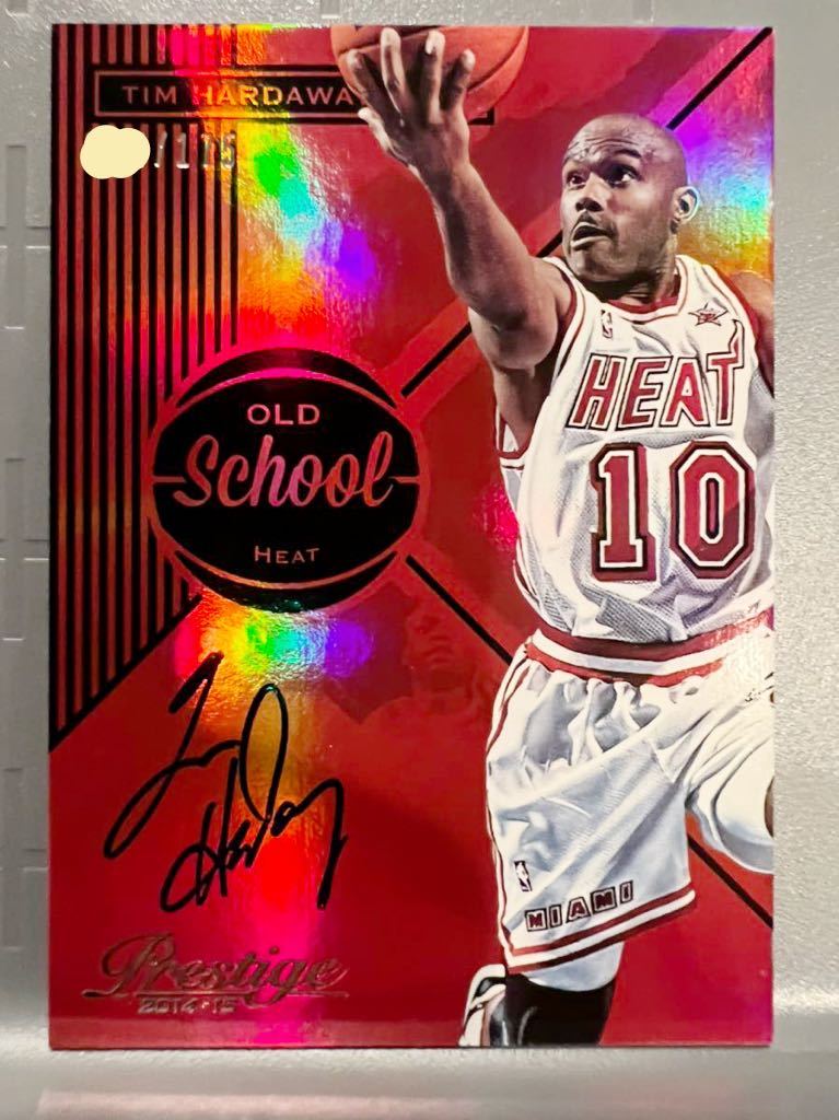 激レア直書/175 Auto 超攻撃型PG 14 Panini Old School Tim Hardaway ティム・ハーダウェイ NBA サイン ユニフォーム Heat ヒート バスケ