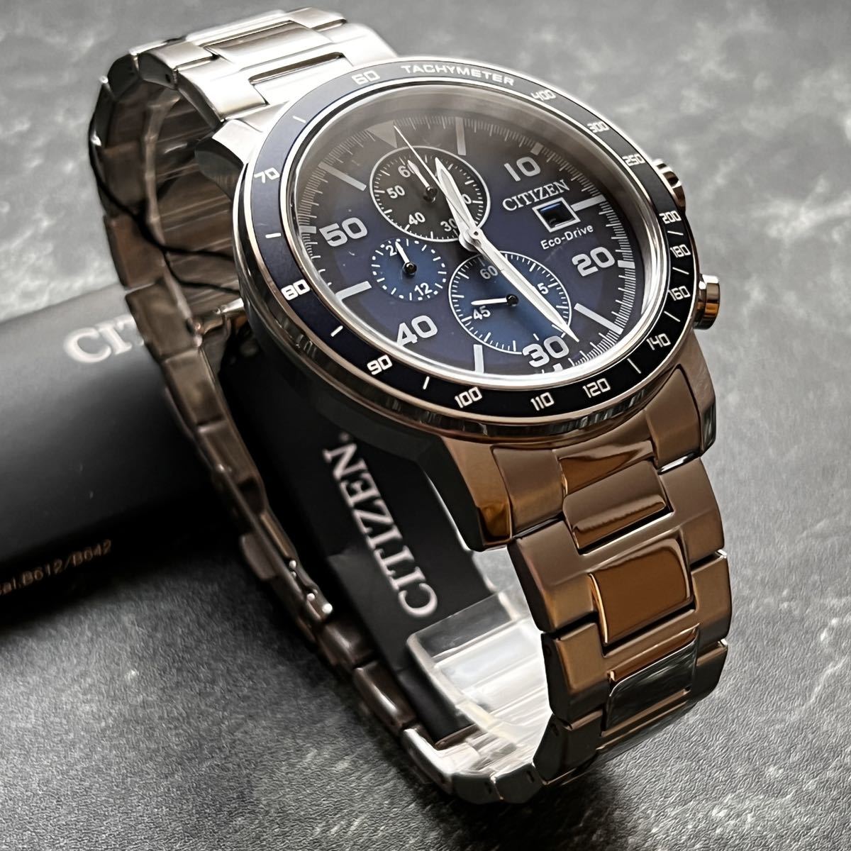 未使用品】CITIZEN シチズン CA0648-50L エコドライブ クロノグラフ