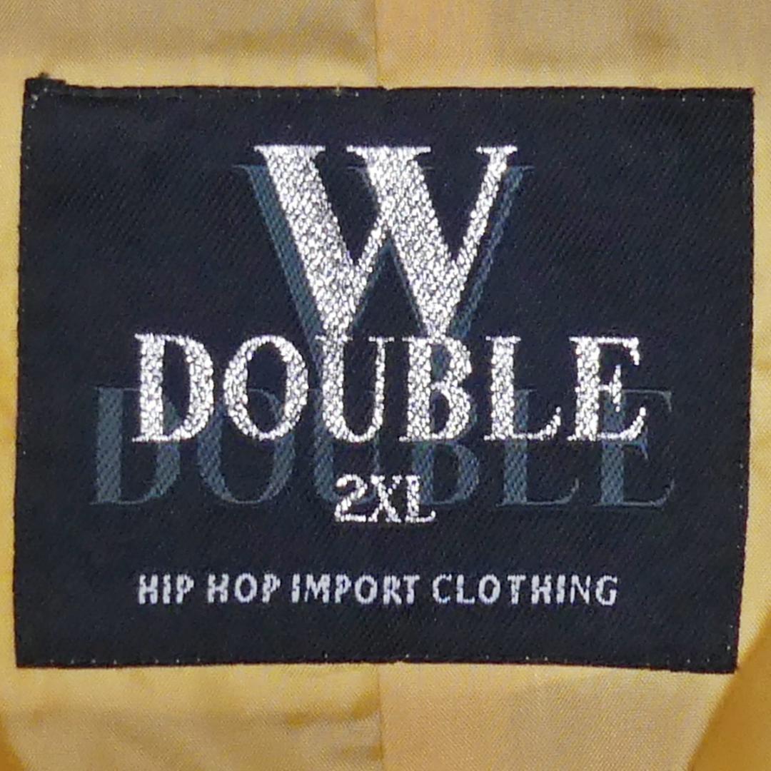 即決☆DOUBLE☆メンズ2XL レザーテーラードジャケット ダブル キャメル