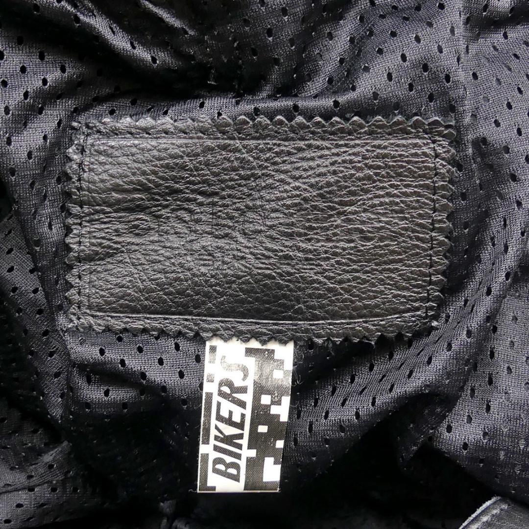 即決★B's LEATHER★メンズXL レザーライディングパンツ ビーズレザー バイカーズ 4 黒 本革 レザーパンツ 本皮 ヒザパッド ツーリング