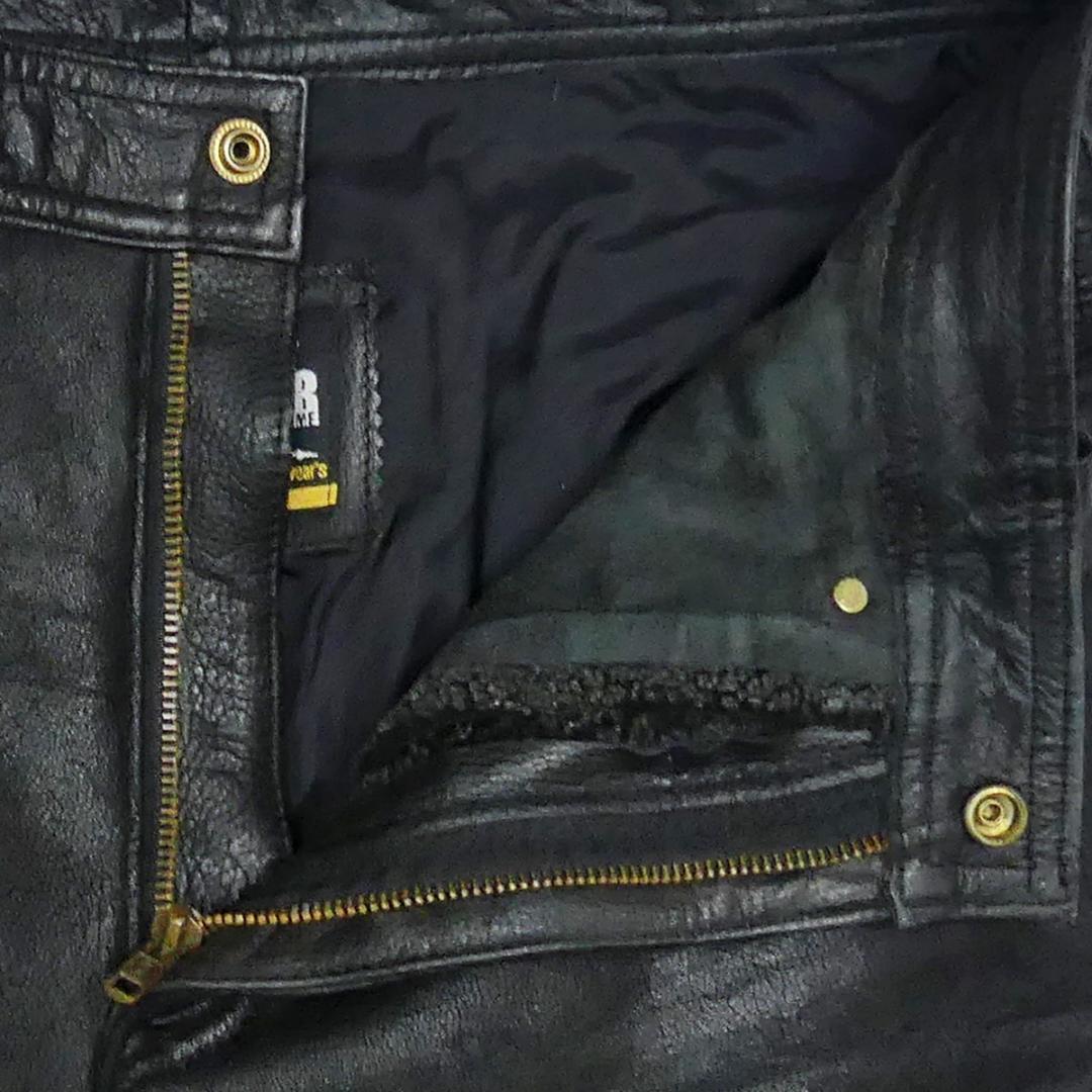 即決 CLEVER HOMME W31位 レザーパンツ クレバーオム メンズ 黒 本革