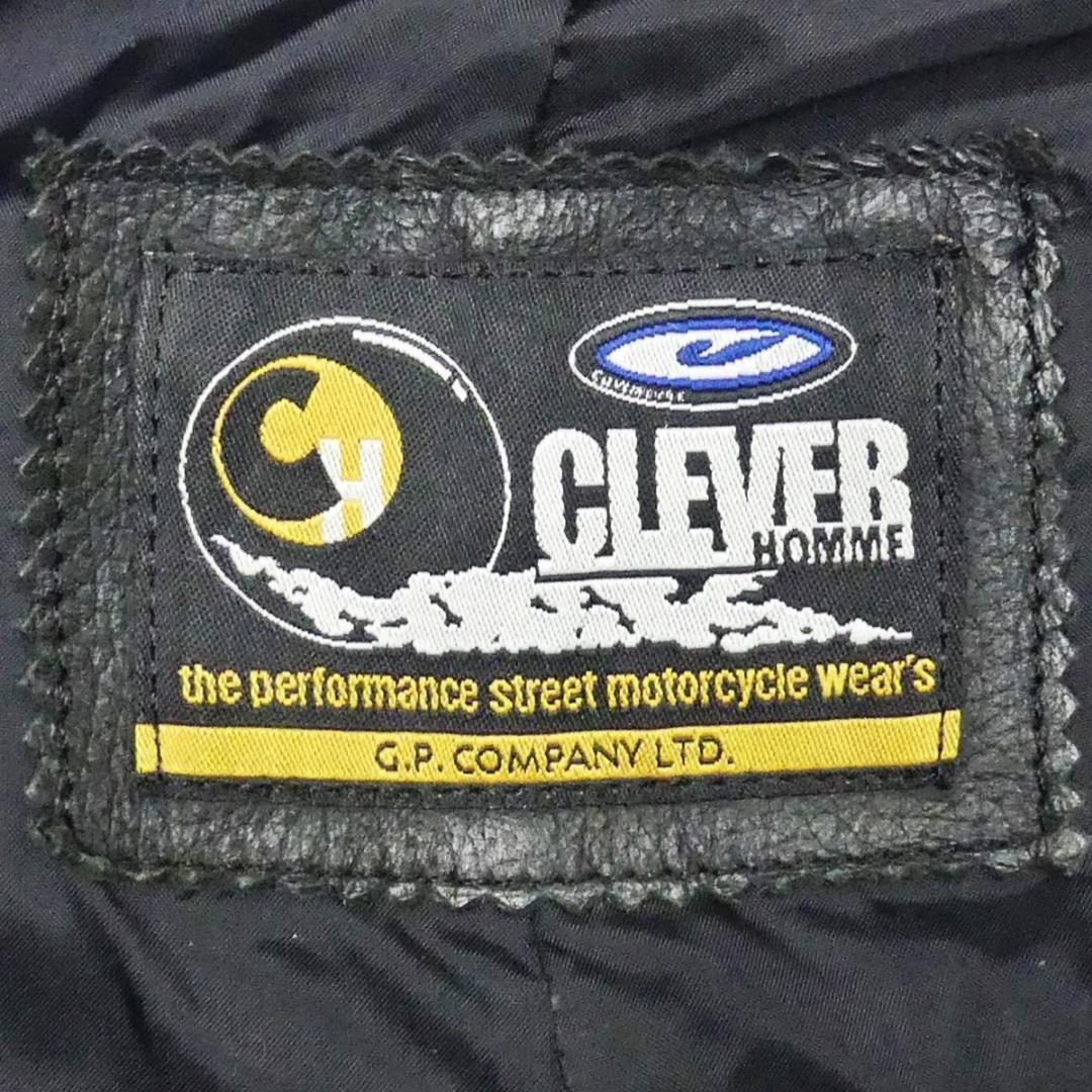 即決★CLEVER HOMME★W31位 レザーパンツ クレバーオム メンズ 黒 本革 ライダースパンツ 本皮 パンクロック ライディング ツーリング