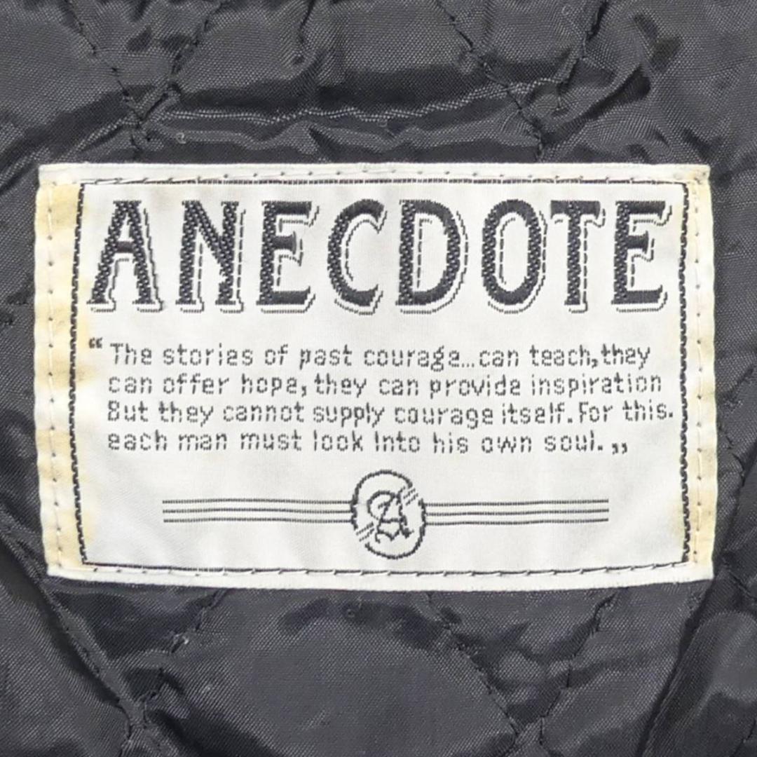 即決★ANECDOTE★メンズM オールレザースタジャン アネクドート 黒 本革 ファラオジャケット 本皮 セミデコ 刺繍 ワッペン 革ジャン_画像6