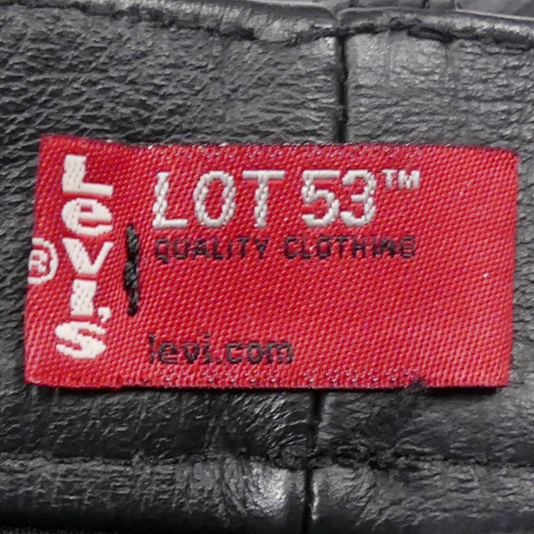 即決 Levi's W30 レザーパンツ リーバイス LOT53 メンズ 黒 本革