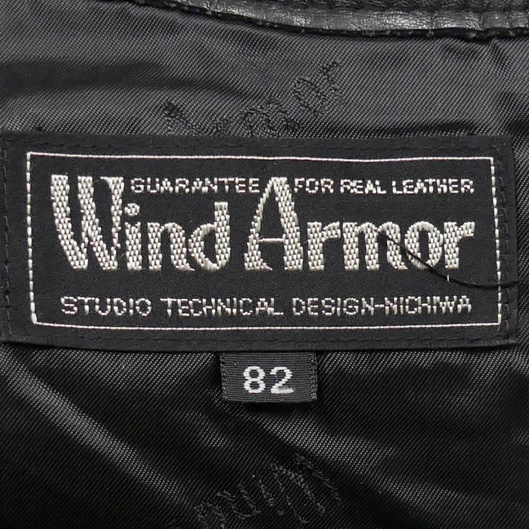 即決★Wind Armor★W30 レザーパンツ ウィンドアーマー メンズ 82 黒 本革 ライダースパンツ 本皮 パンクロック ツーリング ブーツカット_画像8