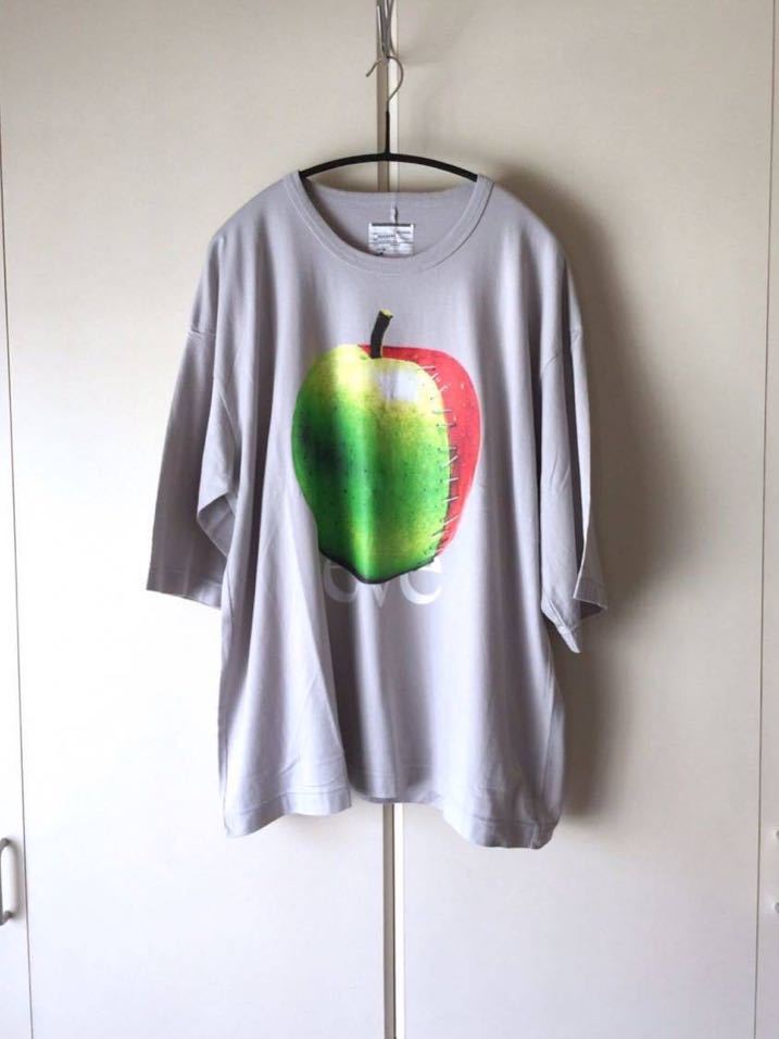 【極美】SHAREEF(シャリーフ ）STUDIOUS限定 Apple eve TEE / アップルイヴTシャツ オーバーサイズ　ビッグT グレー_画像2