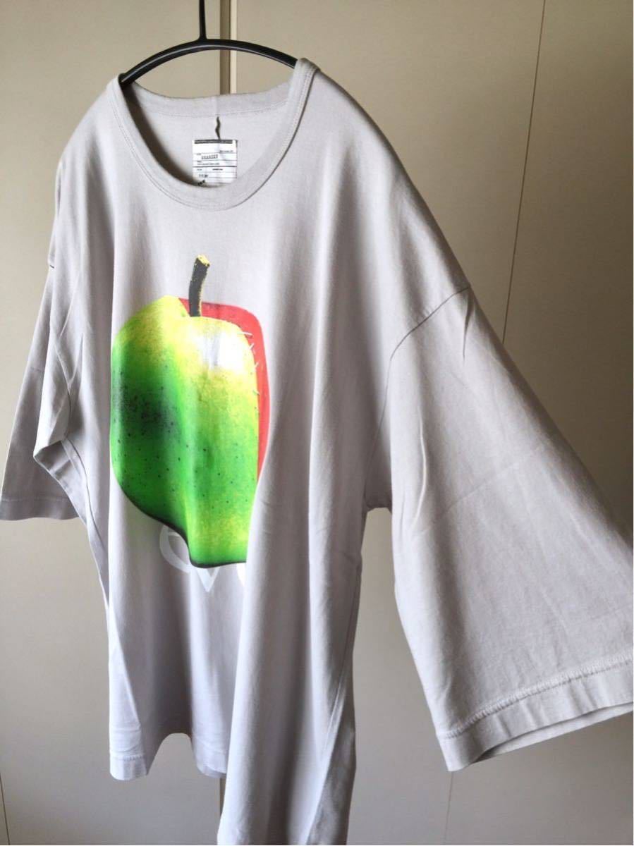 【極美】SHAREEF(シャリーフ ）STUDIOUS限定 Apple eve TEE / アップルイヴTシャツ オーバーサイズ　ビッグT グレー_画像3