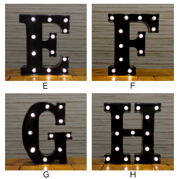 ブラック マーキーサイン アルファベット ( V ) LED ライト ランプ 電池式 照明 飾り 装飾 誕生日 結婚式 パーティー インテリア_画像3