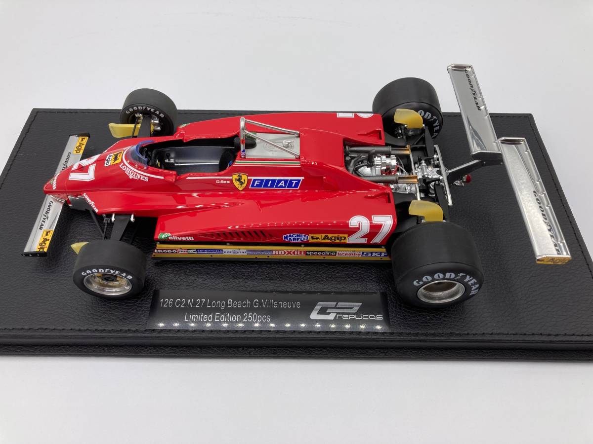 Ferrari F1 126C2 #27 Long Beach Gp 1982 Villeneuve GP REPLICAS 1:18 GP019C Model 