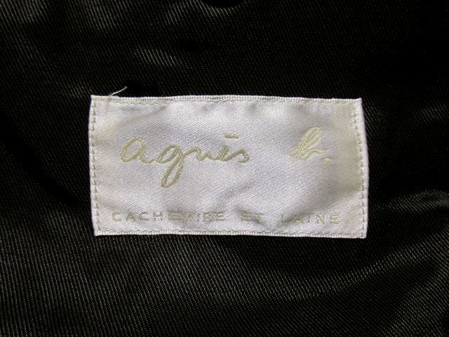 ★フランス製★90's OLD アニエスベー agnes b homme 極上 カシミヤ コート 1★ブラック ジャケット アウター ビンテージ MADE IN FRANCE_画像8