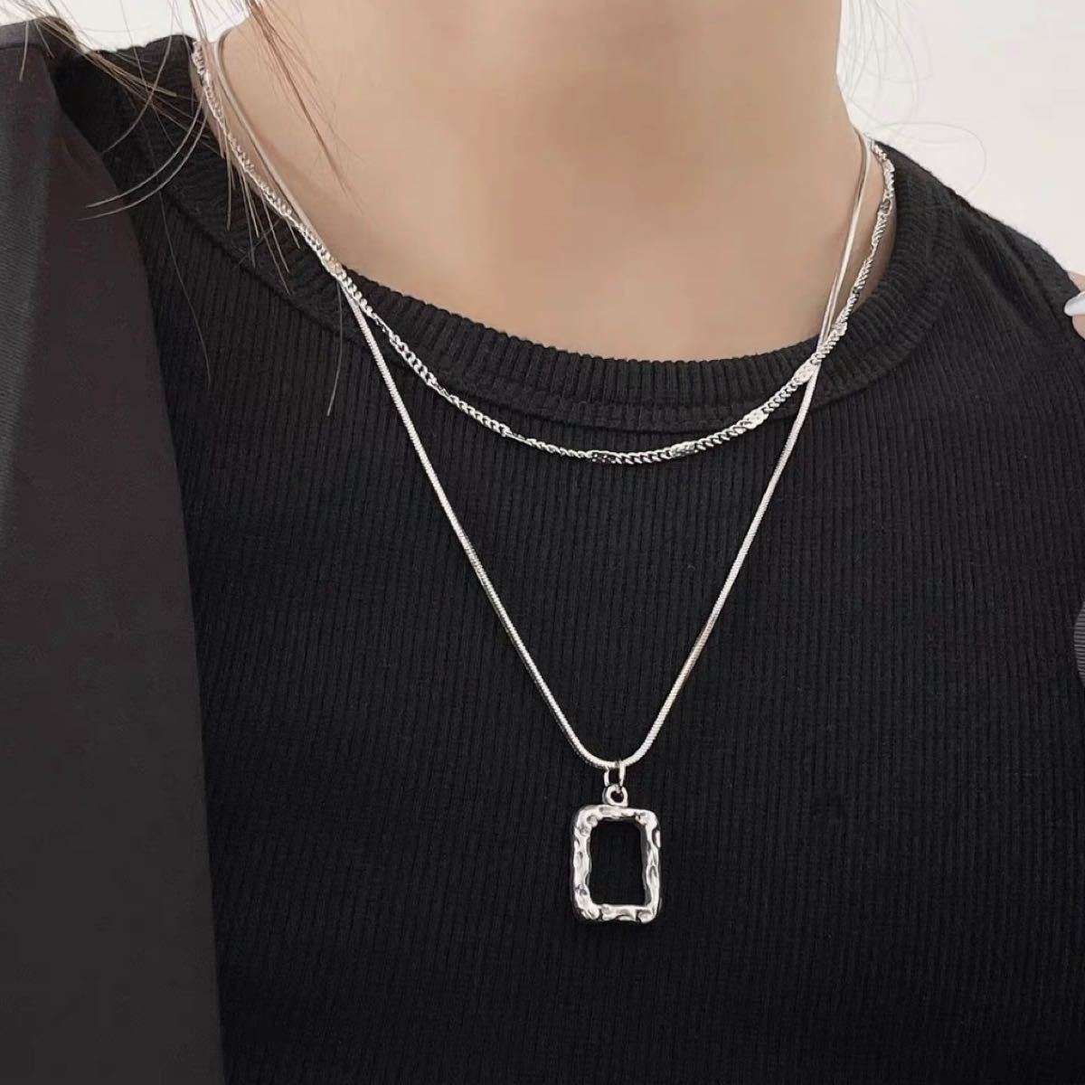 Paypayフリマ スリムチェーンネックレスセット ドロップスネークネックレス シルバー スネーク 韓国 Zara メンズにも 2連 Paypayフリマ スリムチェーンネックレスセット ドロップスネークネックレス シルバー スネーク 韓国 Zara メンズにも 2連