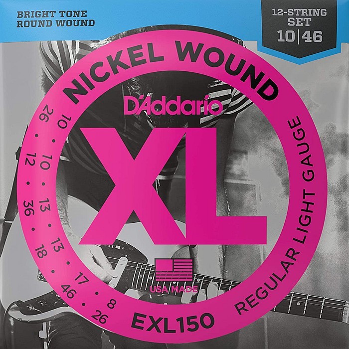 12弦用 D'Addario EXL150 Nickel Wound 010-046 ダダリオ エレキギター弦_画像1