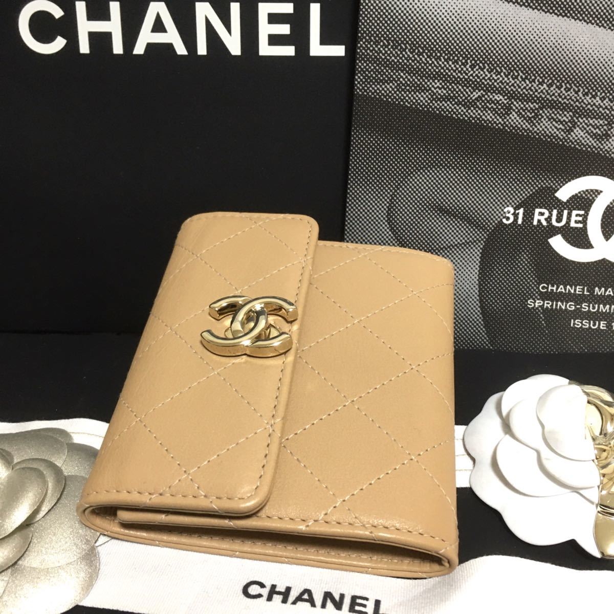 総合2位 CHANEL ターンロック 三つ折り財布 正規品の通販 by COCO