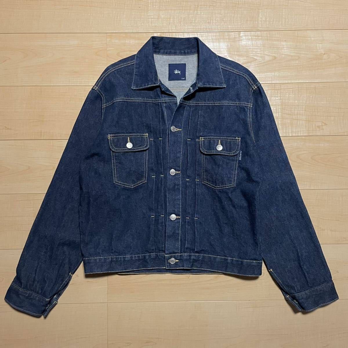 希少 デッドストック USA製 90's OLD STUSSY DENIM JACKET SECOND TYPE デニムジャケット オールド ステューシー リーバイス 2nd 507XX_画像2