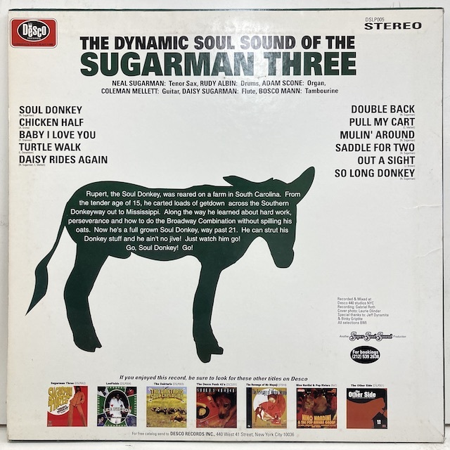 ★即決 Sugarman Three / Soul Donkey 英盤 DESCO オリジナル RARE GROOVE 10812 ドラム・ブレイク FUNK_画像3