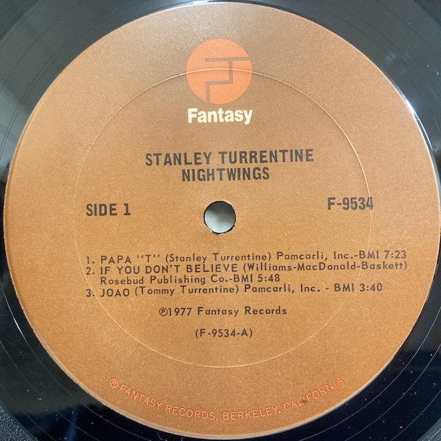 ★即決 Stanley Turrentine / Nightwings 22449 米オリジナル Papa T 収録_画像2