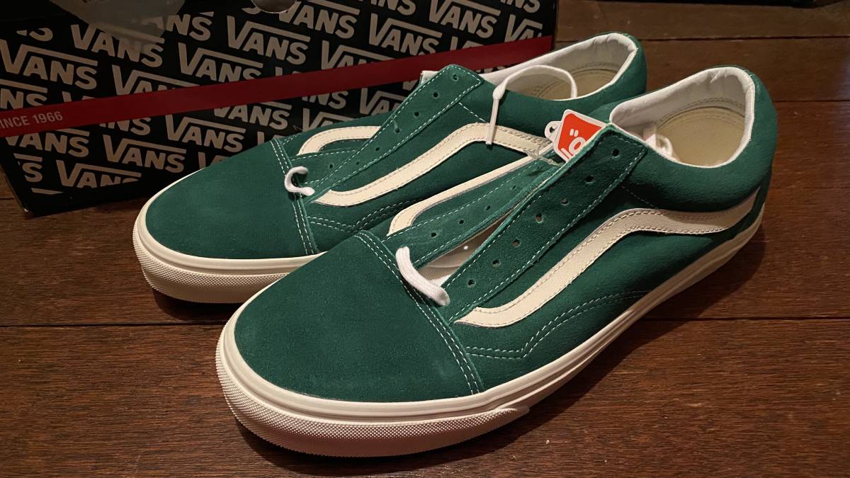  new goods USA plan VANS OLD SKOOL VTG suede green black box dead stock Vans Old school green US11