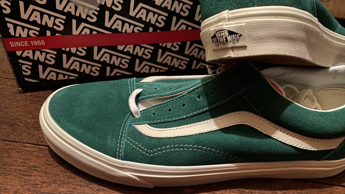  new goods USA plan VANS OLD SKOOL VTG suede green black box dead stock Vans Old school green US11